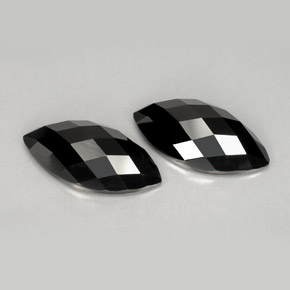 10.10 ct Black Spinel Stone, Natural Spinel in Marquise Rose-Cut Shape for Sale