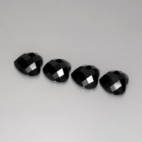 8.45 ct Black Spinel Stone, Natural Spinel in Heart Checkerboard Shape for Sale