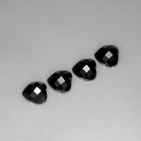 9.21 ct Black Spinel Stone, Natural Spinel in Heart Checkerboard Shape for Sale