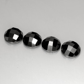 Spinel Gemstone in 10 mm (calibrated) Size for Sale, Spinel Stone in Black Color