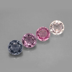 3.10 ct Multicolor Spinel Gemstone, Spinel Gem in Round Facet Shape for Sale.