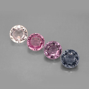 3.10 ct Multicolor Spinel Stone, Natural Spinel in Round Facet Shape for Sale