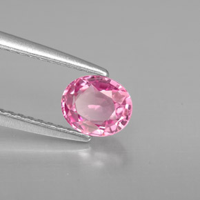0.79 ct Pink Spinel Stone, Natural Spinel in Oval Facet Shape for Sale