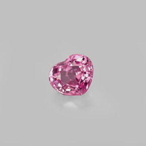 0.68 ct Pink Spinel Gemstone, Spinel Gem in Heart Facet Shape for Sale.