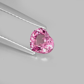 0.68 ct Pink Spinel Stone, Natural Spinel in Heart Facet Shape for Sale