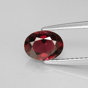 1.11 ct Red Spinel Gemstone, Spinel Gem in Oval Facet Shape for Sale.