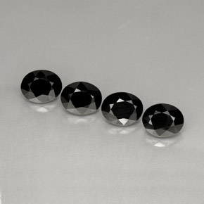 11.05 ct Black Spinel Gemstone, Spinel Gem in Oval Facet Shape for Sale.