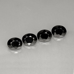 11.05 ct Black Spinel Stone, Natural Spinel in Oval Facet Shape for Sale