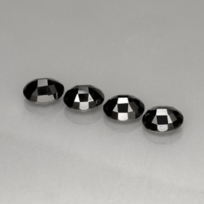 Spinel Gemstone in 9 x 7 mm (calibrated) Size for Sale, Spinel Stone in Black Color