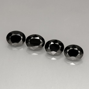 11.44 ct Black Spinel Gemstone, Spinel Gem in Oval Facet Shape for Sale.