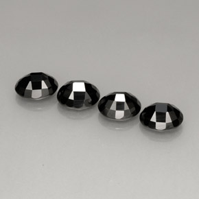 Spinel Gemstone in 9 x 7 mm (calibrated) Size for Sale, Spinel Stone in Black Color