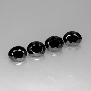 10.66 ct Black Spinel Gemstone, Spinel Gem in Oval Facet Shape for Sale.