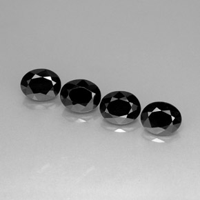 10.66 ct Black Spinel Stone, Natural Spinel in Oval Facet Shape for Sale