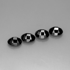 Spinel Gemstone in 9 x 7 mm (calibrated) Size for Sale, Spinel Stone in Black Color