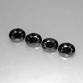10.37 ct Black Spinel Gemstone, Spinel Gem in Oval Facet Shape for Sale.