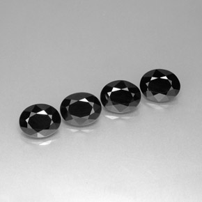 10.37 ct Black Spinel Stone, Natural Spinel in Oval Facet Shape for Sale