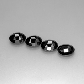 Spinel Gemstone in 9 x 7 mm (calibrated) Size for Sale, Spinel Stone in Black Color