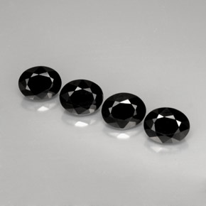11.11 ct Black Spinel Gemstone, Spinel Gem in Oval Facet Shape for Sale.