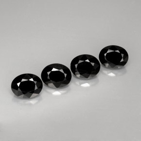 11.11 ct Black Spinel Stone, Natural Spinel in Oval Facet Shape for Sale