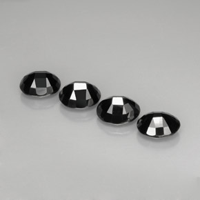 Spinel Gemstone in 9 x 7 mm (calibrated) Size for Sale, Spinel Stone in Black Color