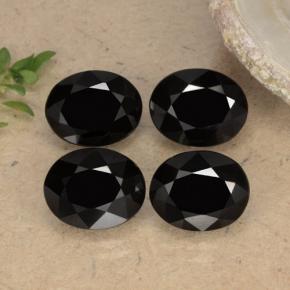 10.89 ct Black Spinel Gemstone, Spinel Gem in Oval Facet Shape for Sale.