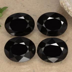 10.89 ct Black Spinel Stone, Natural Spinel in Oval Facet Shape for Sale
