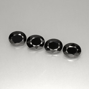 10.30 ct Black Spinel Gemstone, Spinel Gem in Oval Facet Shape for Sale.