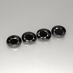 10.30 ct Black Spinel Stone, Natural Spinel in Oval Facet Shape for Sale