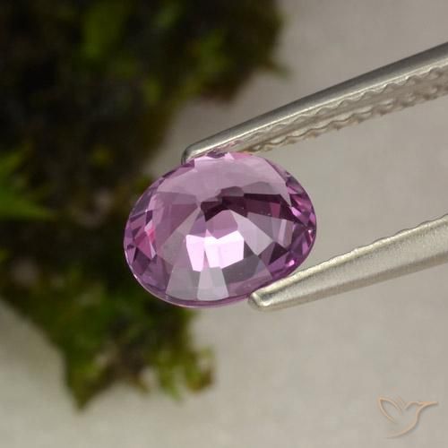 Spinel Gemstone in 6.9 x 5.8 mm Size for Sale, Spinel Stone in Pinkish Purple Color