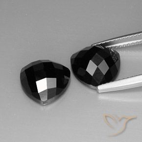 Spinel Gemstones in 10 x 10 mm (calibrated) Size for Sale, Spinel Stones in Black Color