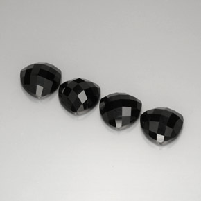 17.78 ct Black Spinel Gemstone, Spinel Gem in Trillion Rose-Cut Shape for Sale.