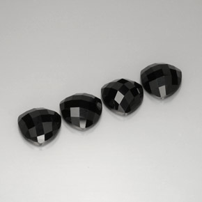17.78 ct Black Spinel Stone, Natural Spinel in Trillion Rose-Cut Shape for Sale