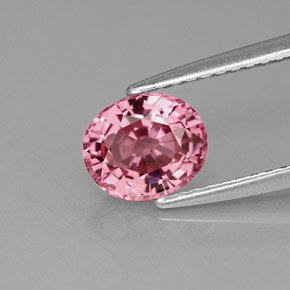 1.24 ct Pink Spinel Gemstone, Spinel Gem in Oval Facet Shape for Sale.