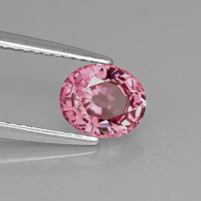 1.24 ct Pink Spinel Stone, Natural Spinel in Oval Facet Shape for Sale