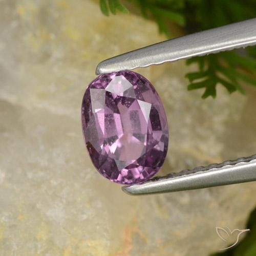 1.05 ct Purple Spinel Stone, Natural Spinel in Oval Facet Shape for Sale
