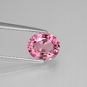 1.44 ct Pink Spinel Stone, Natural Spinel in Oval Facet Shape for Sale