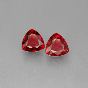 0.90 ct Red Spinel Gemstone, Spinel Gem in Trillion Facet Shape for Sale.