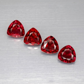 1.98 ct Red Spinel Gemstone, Spinel Gem in Trillion Facet Shape for Sale.