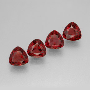 2.05 ct Red Spinel Stone, Natural Spinel in Trillion Facet Shape for Sale
