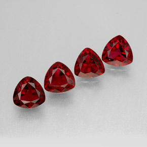 2.01 ct Red Spinel Gemstone, Spinel Gem in Trillion Facet Shape for Sale.
