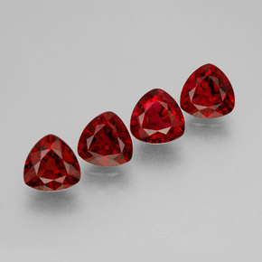2.09 ct Red Spinel Gemstone, Spinel Gem in Trillion Facet Shape for Sale.