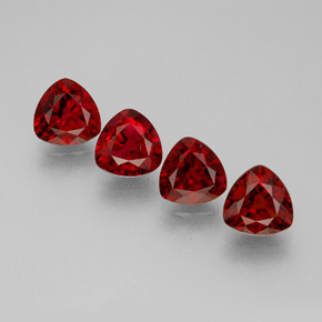 2.09 ct Red Spinel Stone, Natural Spinel in Trillion Facet Shape for Sale