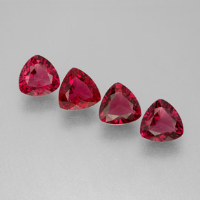 2.02 ct Red Spinel Gemstone, Spinel Gem in Trillion Facet Shape for Sale.