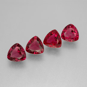 2.02 ct Red Spinel Stone, Natural Spinel in Trillion Facet Shape for Sale