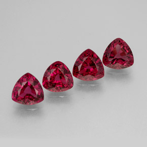 2.15 ct Red Spinel Gemstone, Spinel Gem in Trillion Facet Shape for Sale.