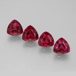 2.15 ct Red Spinel Stone, Natural Spinel in Trillion Facet Shape for Sale