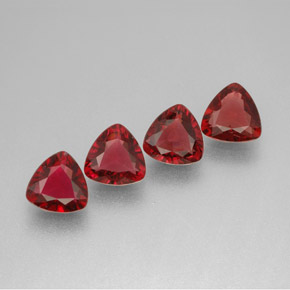 1.78 ct Red Spinel Stone, Natural Spinel in Trillion Facet Shape for Sale