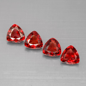 1.85 ct Orange Spinel Gemstone, Spinel Gem in Trillion Facet Shape for Sale.