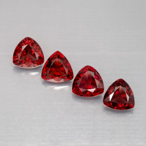 2.06 ct Red Spinel Gemstone, Spinel Gem in Trillion Facet Shape for Sale.