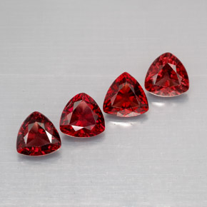 2.06 ct Red Spinel Stone, Natural Spinel in Trillion Facet Shape for Sale